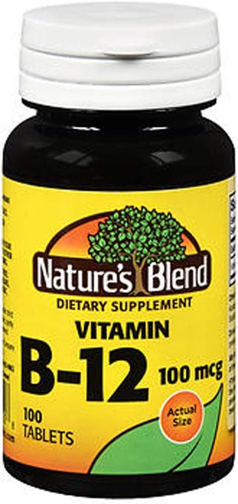 Nature's Blend Vitamin B12 100 mcg Tablets - 100 ct, Pack of 2
