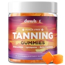 duwhot Astaxanthin Gummies Sugar Free, Astaxanthin for Women & Men Tanning Support, Enhanced with Lycopene & Beta Carotene Vegan, Orange Flavor, 60 Chewables