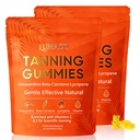 Skin Tanning Gummies, with Astaxanthin, Beta-Carotene, Lycopene & Vitamins, Radiant Healthy Skin, for a Natural, Golden Tan from Within, No Sun Required, 60 Count (2pcs)