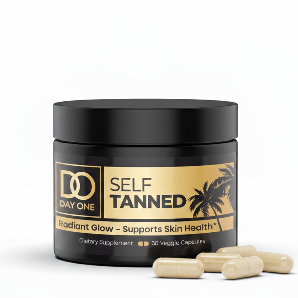 Self Tanned - Smart & Safe Tanning Pill Supplement for Women and Men | Natural Astaxanthin, L-Tyrosine, Beta-Carotene & Vitamin D | Radiant Glow – Supports Skin Health | 30 Veggie Capsules