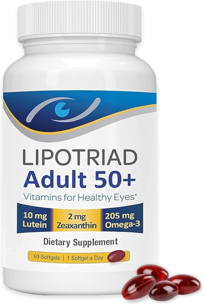 Vitamina del ojo y suplemento mineral con zinc, vitaminas C " E, Omega 3, Lutein " Zeaxanthin - 60 Cuenta