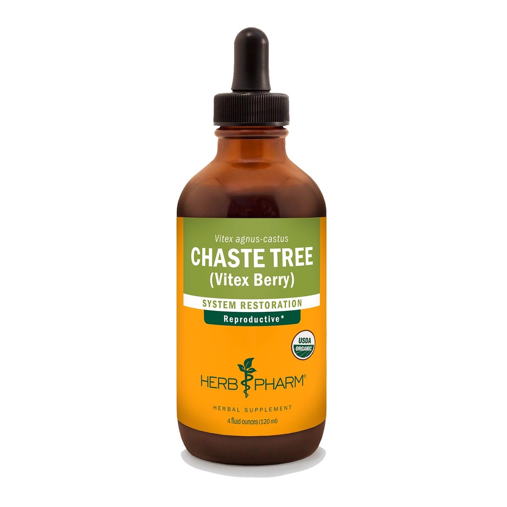 Herb Pharm Chaste Tree Liquid Extract for Female Reproductive System Support - 4 Ounce