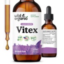 Wild & Organic Vitex Tincture for Perimenopause & Mood Support - Vitex Chasteberry Supplement for Women - Liquid Chaste Tree Supplement - Vegan, Sugar & Alcohol-Free Berry Extract Drops - 2 fl oz