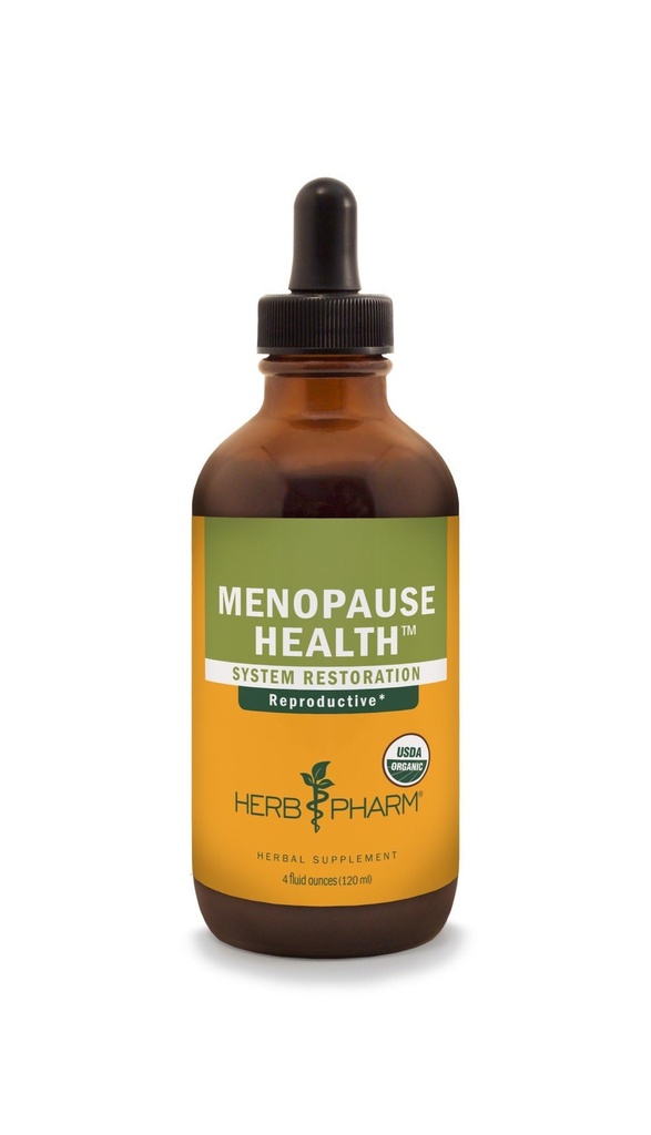 Herb Pharm Menopause Health: Women’s Supplement, Vitex Chaste Tree Berry & Black Cohosh Tincture for Women, Supports the Reproductive System, Vegan, Gluten-Free, Herbal Female Health Supplement, 4 Oz