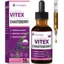 Vitex (Chaste Berry) Drops for Women, Natural Menstrual & Menopause Support Supplement w/Chasteberry, Black Cohosh, Red Clover, Shatavari, Wild Yam, St. John's Wort Herb Extract. 2oz