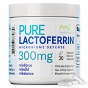 Pure Lactoferrin Microbiome Defense - 300mg Delayed Release Capsules, Non-GMO, Iron Absorption & Immune System Support, Lactoferrin Supplements for Adults, Gluten-Free (30 Capsules)