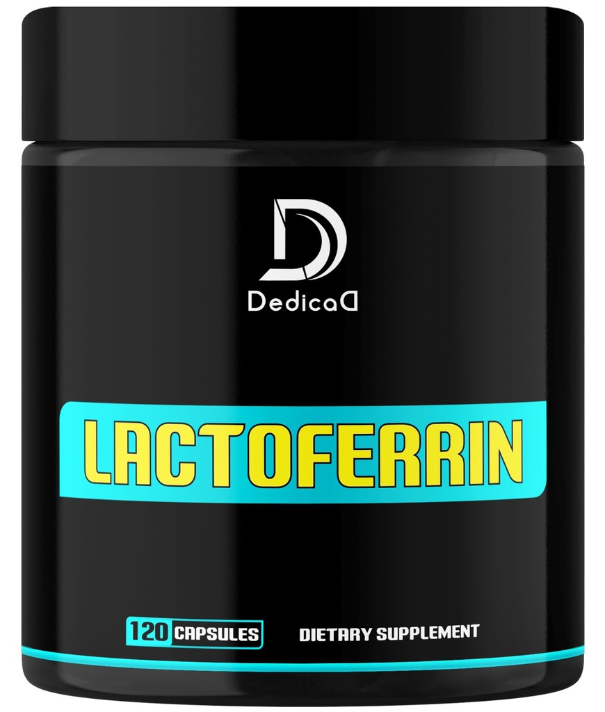 DEDICAD 500Mg Lactoferrin Supplement - 120 Capsules for 2-Month Supply