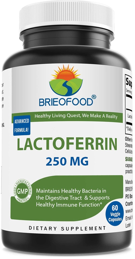 Brieofood Lactoferrin 250 mg 60 Veggie Capsules