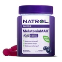 Natrol MelatoninMax, Sleep Gummies for Adults, Blueberry Flavor, 10 mg, 80 Count, Up to an 80 Day Supply (Pack of 12)