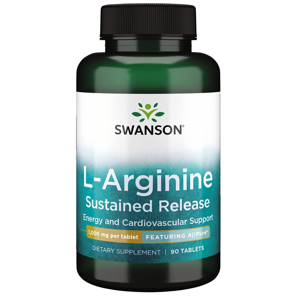 Swanson L-ARGININE Sustained Release AJI 1000Mg 90T