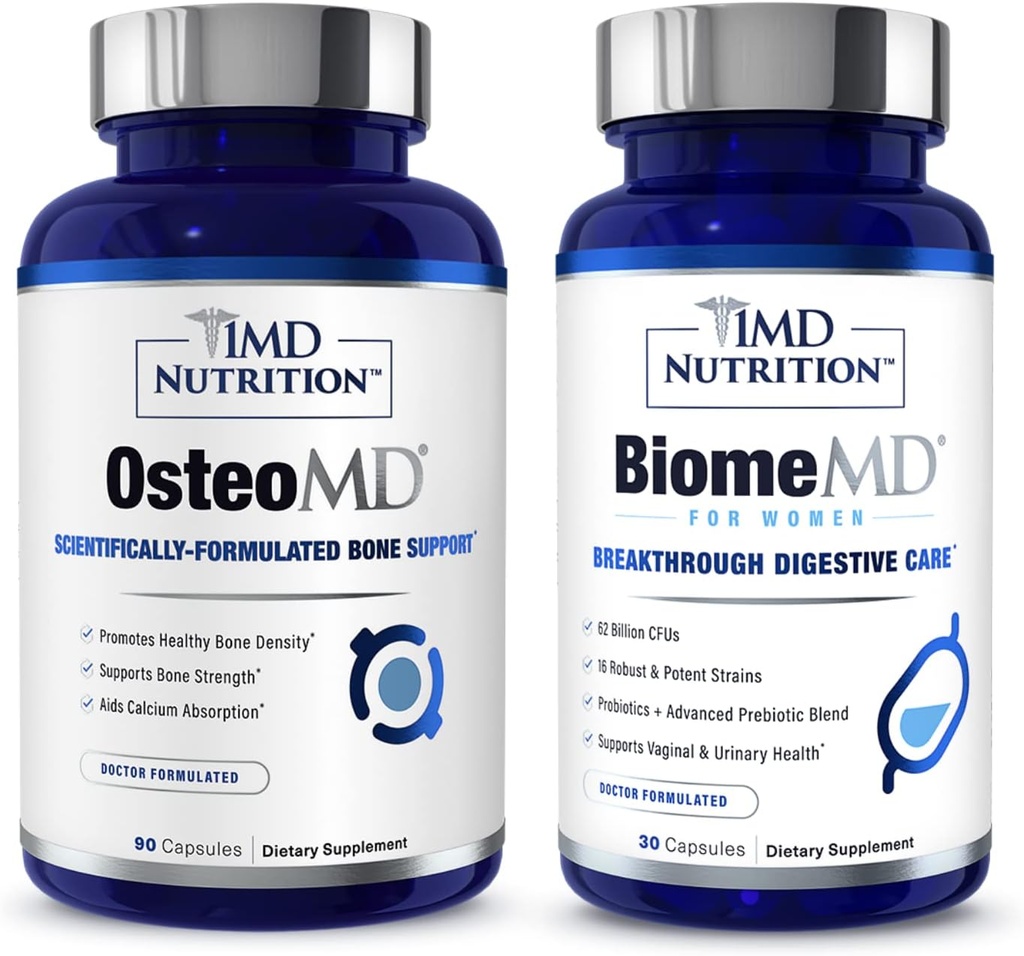 1MD Nutrición OsteoMD " BiomeMD for Women Bundle ← Soporte integral de huesos " Salud urinaria