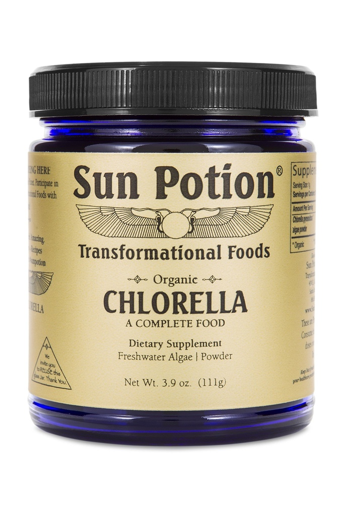 Sun Potion Chlorella Powder – Cracked Cell Wall Freshwater Microalgae, Chlorophyll-Rich Green Superfood, Plant-Based Protein, Detox Support, Nutrient-Dense Supplement, 111g