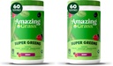 Amazing Grass Greens Blend Superfood: Super Greens Powder Smoothie Mix with Spirulina,Chlorella,Beet Root Powder,Digestive Enzymes & Probiotics,Berry,60 Servings (Packaging May Vary),(Pack of 2)
