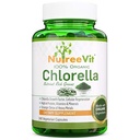 NutreeVit Pure Organic Chlorella Extract- Cracked Cell Walls Plant Vitamin - Veggie Capsules