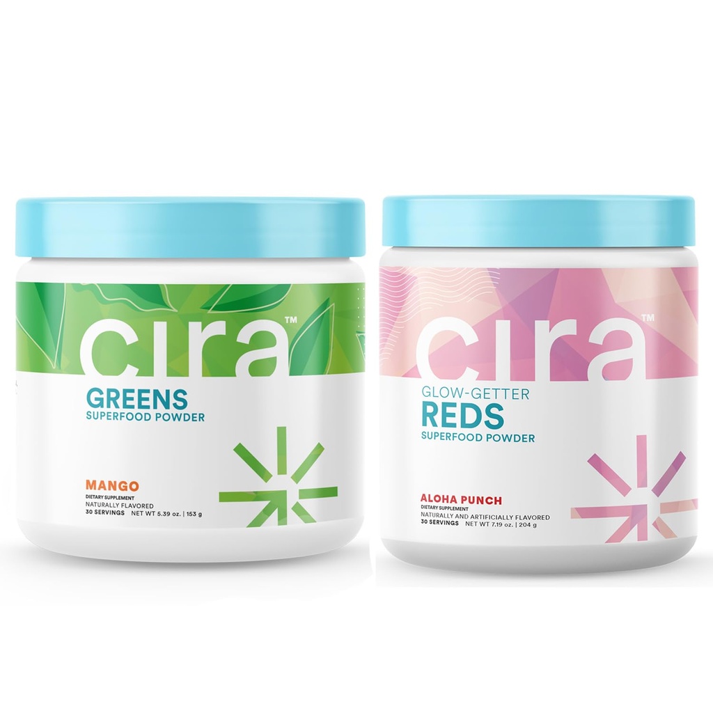 Cira Nutrition Mango Greens & Aloha Punch Reds Superfood Powder Bundle