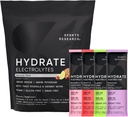 Sports Research® Hydrate Electrolytes Powder Packets - Sin azúcar &amp; naturalmente saboreado con vitaminas, minerales y agua de coco - Asistencia Hidratación - 16 Packets - Variety Pack