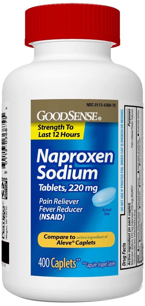 GoodSense Naproxen Sodium Tablets, 220 mg, 400 Count