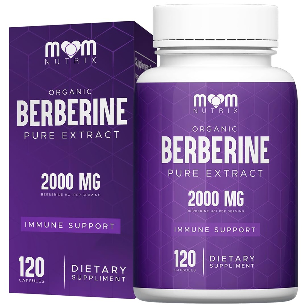 THE MONK Organic Berberine Extract 2000mg - Vegan, Non-GMO - Immune Support - Berberine HCL Supplement for Women & Men - 120 Capsules