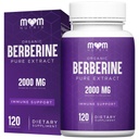 THE MONK Organic Berberine Extract 2000mg - Vegan, Non-GMO - Immune Support - Berberine HCL Supplement for Women & Men - 120 Capsules