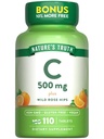 Nature's Truth Vitamin C with Rose Hips 500 mg | 110 Tablets | Vegan, Non-GMO & Gluten Free Supplement