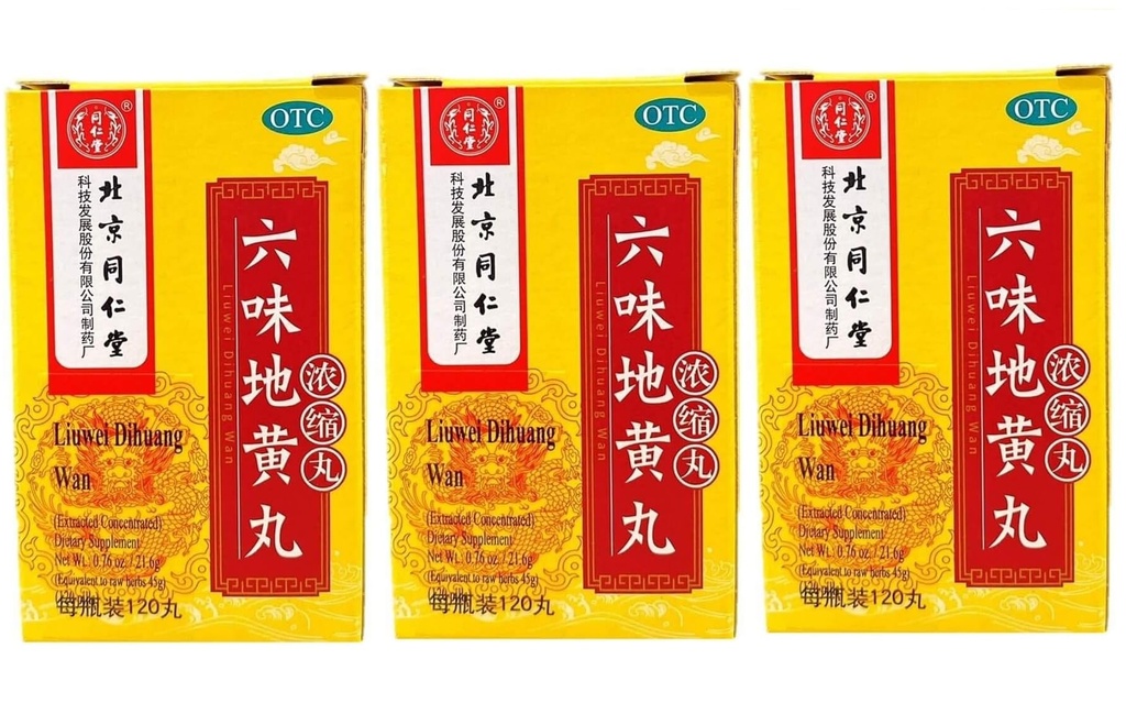 Liu Wei Di Huang Wan, High Concentrated (120 Pills) - 3 Boxes