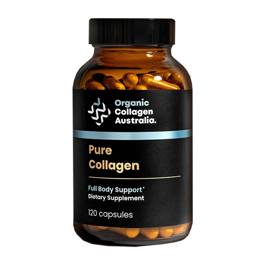 Organic Collagen Australia Pure Hydrolyzed Collagen Capsules – Bioavailable for Skin Elasticity, Hair Health, and Joint Support – Grass-Fed, Pasture-Raised, Paleo & Keto Friendly (120 Caps)