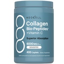NeoCell Collagen Peptides Pills | 400 Caplets | Grass Fed | with Vitamin C | Superior Absorption Formula | for Women and Men