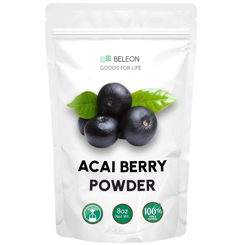 Acai Powder - Pure All Natural Acai Powder for Acai Bowls Baking, Flavoring, Acai Smoothie, Beverage, 8 oz