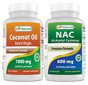 Best Naturals Coconut Oil 1000 mg & NAC 600 mg