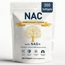 NAC Supplement with NAD+,NAC 600mg Daily Complex, N-Acetyl Cysteine Capsules with NAD+， 300 Count