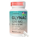 GLYNAC Supplement 1200MG - Glycine & NAC Supplements, USA Tested - 90 Capsules
