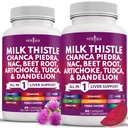 NEW AGE Milk Thistle NAC Chanca Piedra Beet Root Artichoke Dandelion Root Astragalus - Plus TUDCA & Ginger - 120 Count