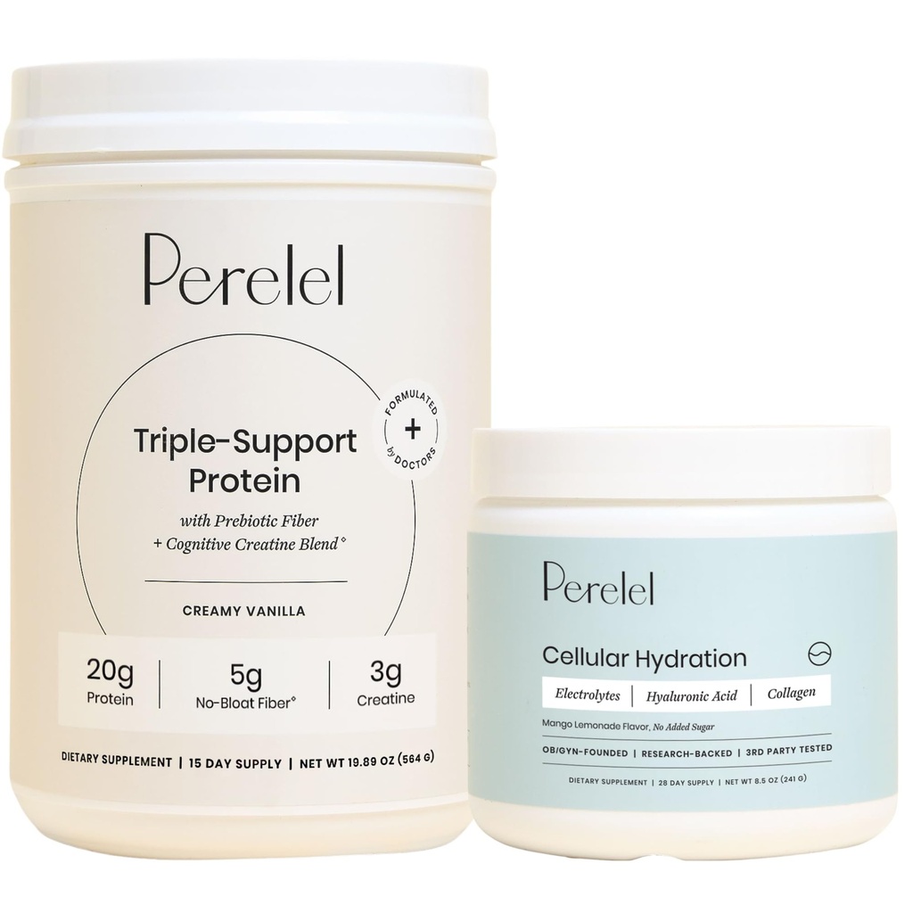 Perelel Triple-Support Plant Based Protein & Hydration Powder Bundle