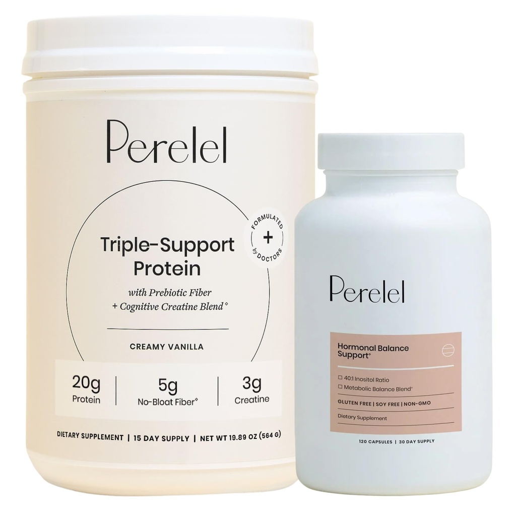 Perelel Hormone Balance Support & Triple-Support Protein Bundle