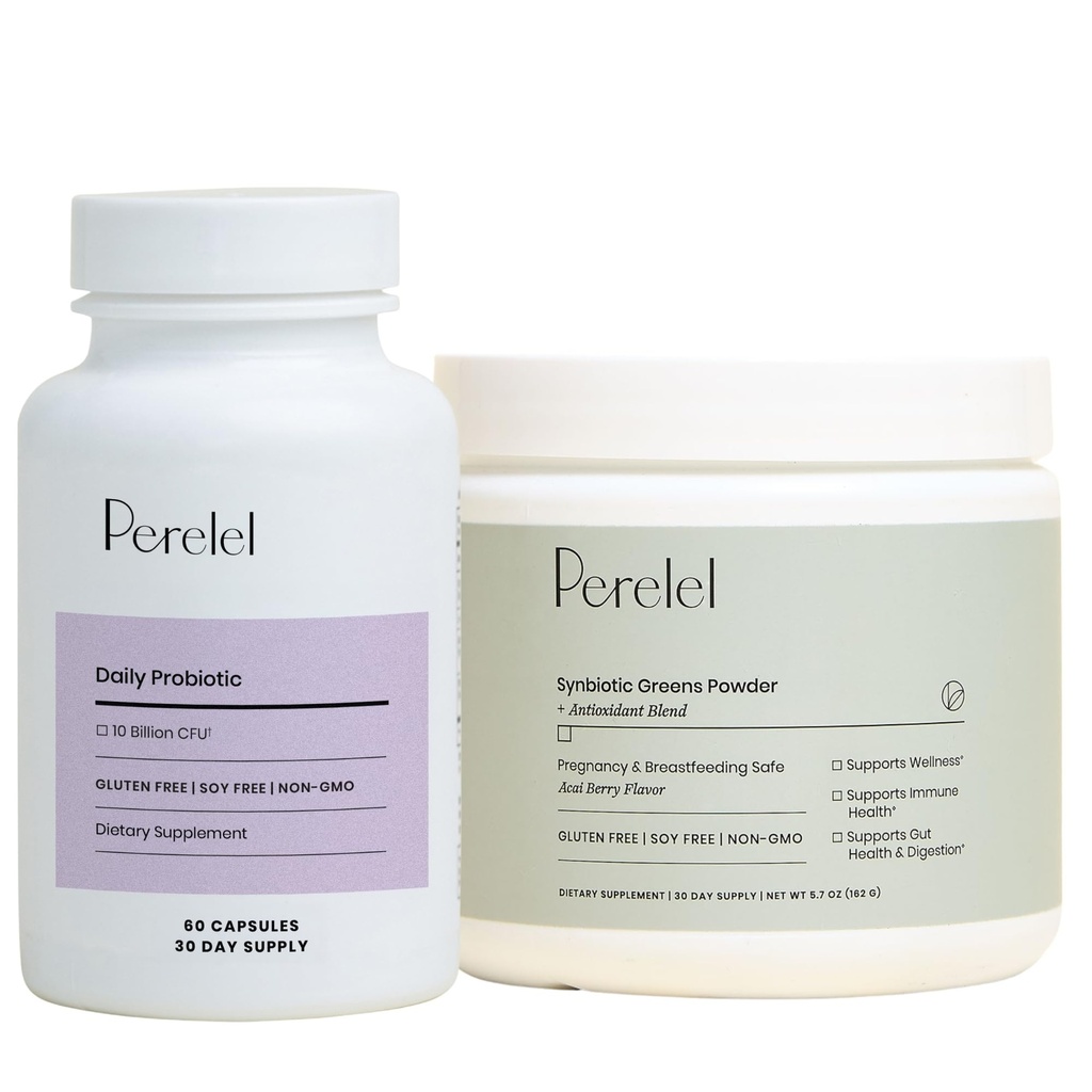 Perelel Greens Powder & Daily Probiotic Bundle