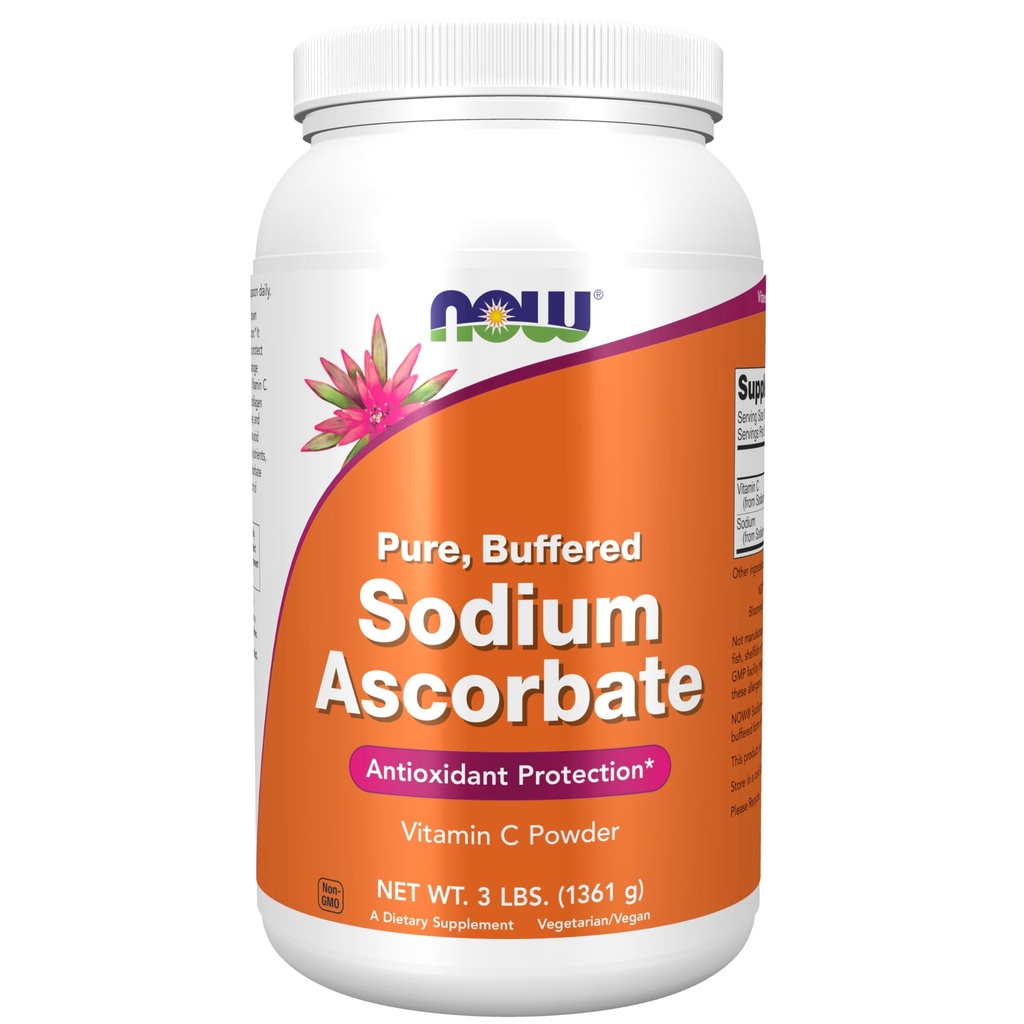 NOW Foods Supplements, Sodium Ascorbate Powder, Buffered, Antioxidant Protection*, 3-Pound