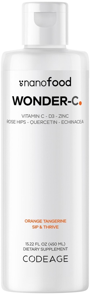 Codeage Liquid Vitamin C 1000mg, Vitamins D3, E & Zinc, Rose HIPS, Quercetin, Echinacea, Vegan Liposomal Vitamin C Supplement, Non-GMO - 15.22 fl oz