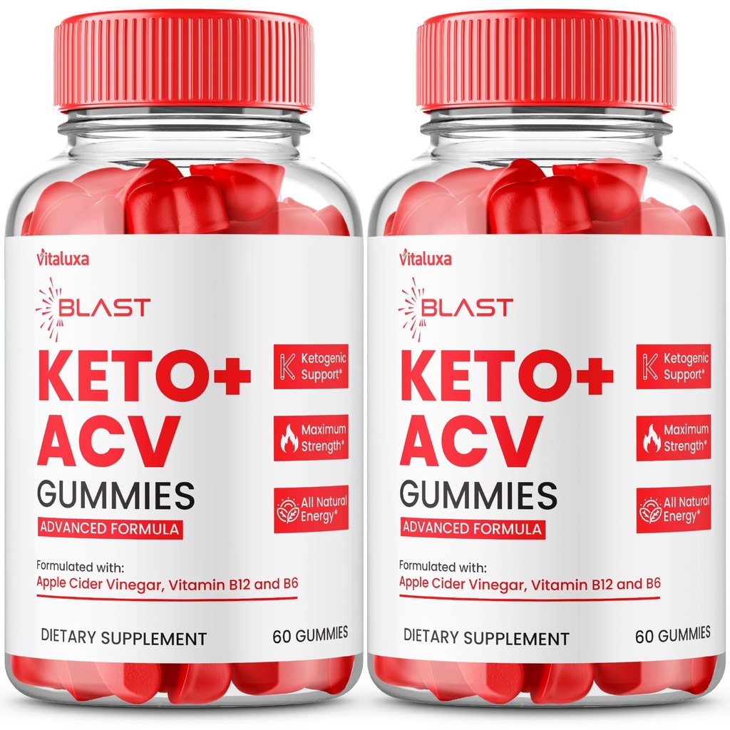 (2 Pack) Blast Keto ACV Gummies, KetoBlast Keto+ACV Suplemento de vitamina avanzado Max Strength 1000MG Premium Management Support Fórmula, KetoBlast KetoACV Gomitas Natural Ingredientes Energía (120 Ct)