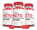 (3 Pack) Valiant Keto ACV Gummies Extreme 2000MG Valant Keto Gummies Apple Cider Vinegar Formulated with Pomegranate Beet Juice Powder B12 Vegan Non GMO 180 Gummys