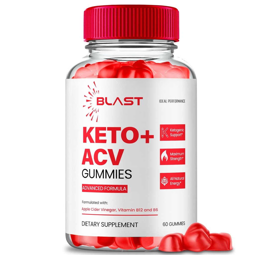 Blast Keto ACV Gummies, Keto Blast ACV Gummies, Blast Keto + ACV Gummys Supplement - Maximum Strength, All Natural Support Formula Keto+ACV, Official BlastKeto Premium Gummy Reviews (1 Pack)