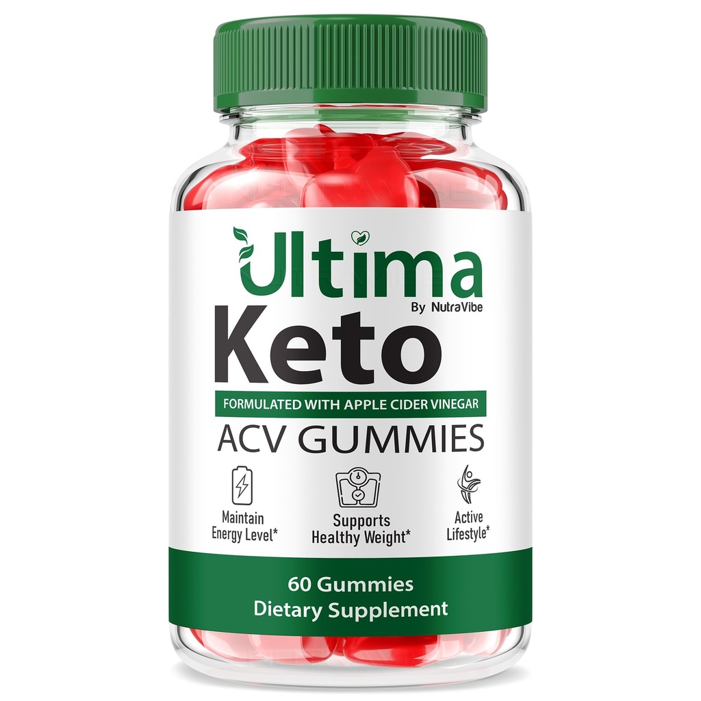 Ultima Keto ACV Gummies – Ultimate Apple Cider Vinegar " Electrolytes-Inspired Gummy with Premium Support for the Skin, Hydration " Body Goals ← Delicious, Easy-to-Chew (60 Gummies)