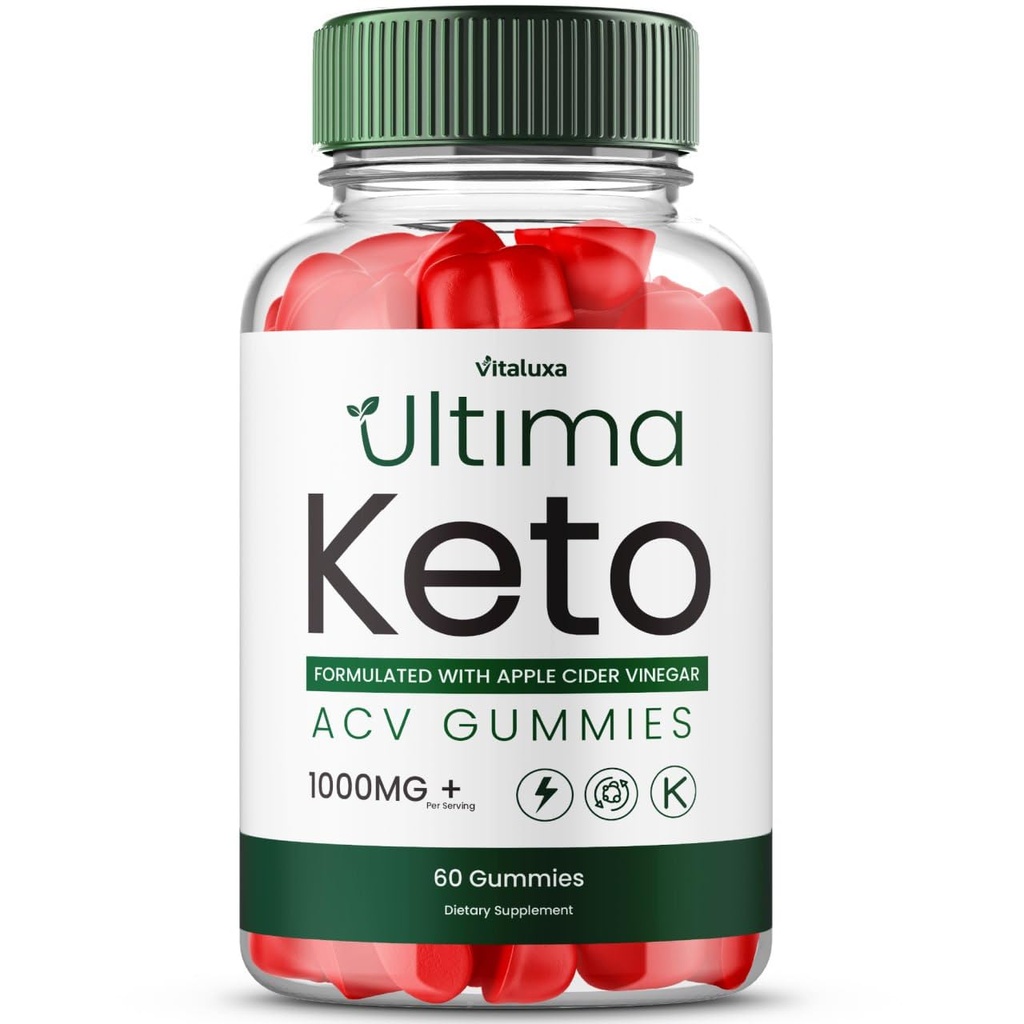 Ultima Keto ACV Gummies - Ultimate Keto Plus ACV Apple Cider Vinegar 525 MG Per Gummy, Ultimaketo+ACV Supplement All Natural Premium Ingredient Advanced Formula (60 Gummies)