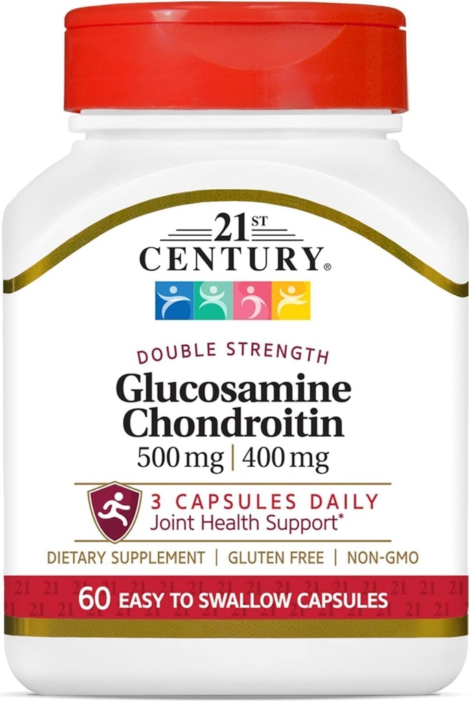 21st Century Glucosamine Chondroitin 500/400mg - Double Strength, cp 60 Count (22301)