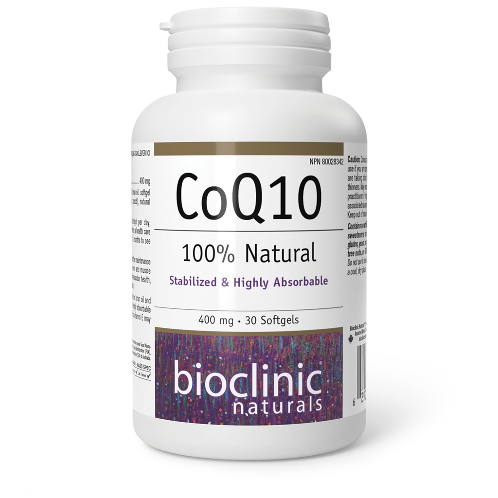Bioclinic Naturals - Coq10 400 mg - 30 Softgels