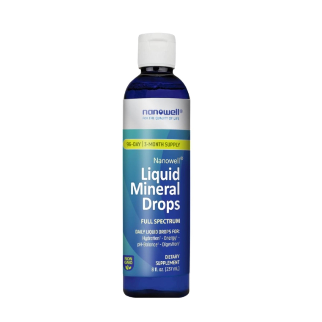 Liquid Mineral Drops – Ionic Mineral Supplement | Full Spectrum Minerals | Magnesium, Chloride, Potassium | Low Sodium | Supports Daily Hydration & Electrolyte Balance | 96-Day Supply