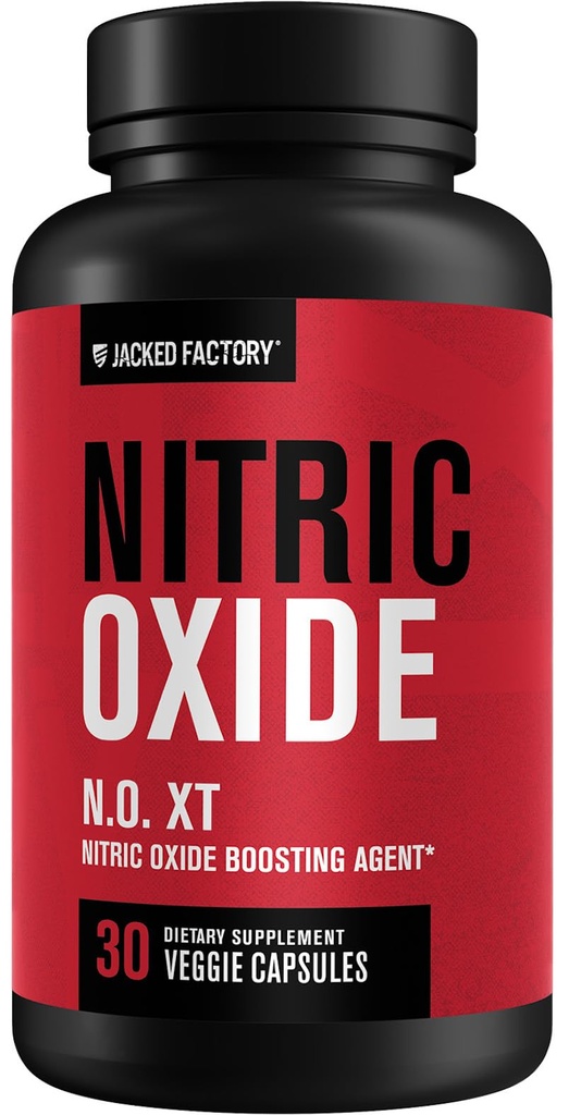 Jacked Factory N.O. XT Nitric Oxide Supplements for Men w/Nitrosigine L Arginine L Citrulline Supplement for Muscle Pumps & Vascularity - Pre Workout Nitric Oxide Booster & Muscle Builder - 30 Caps