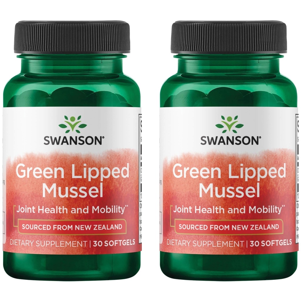 Swanson New Zealand Green Lipped Mussel Oil 30 Sgels (2 Pack)