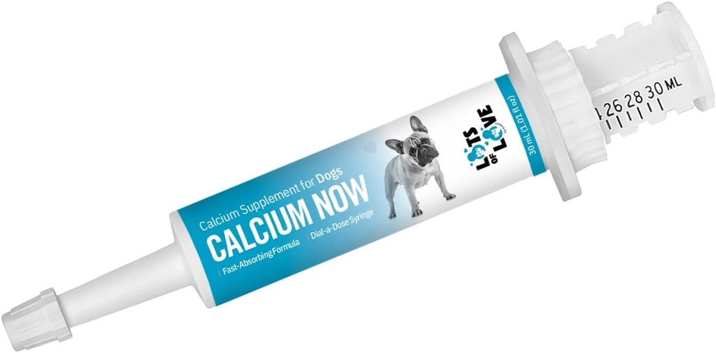 Calcio Ahora - Calcio Oral para Perros Agitados (30 ml) - Perro &amp; Gato Calcio Suplemento Paste - Lotes de Amor
