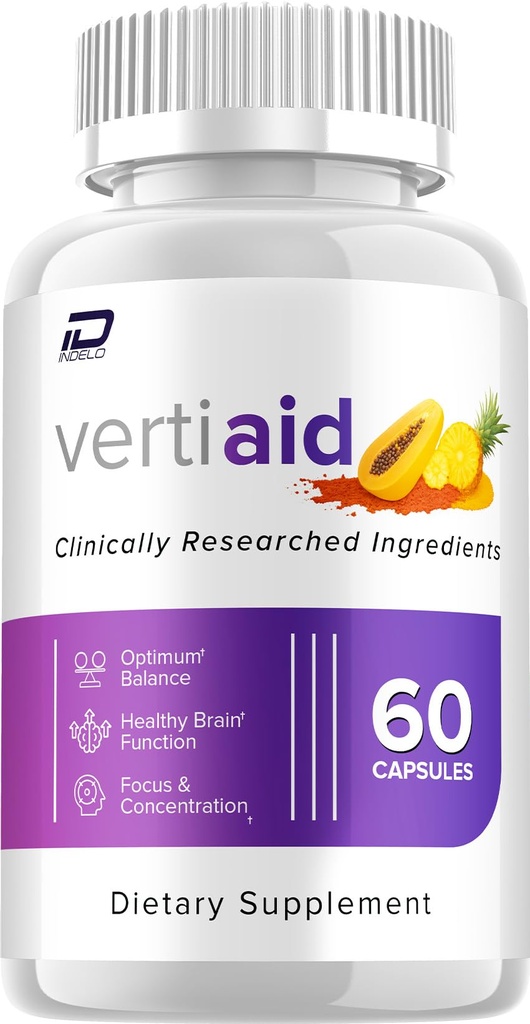 VertiAid Supplement Capsules – VertiAid Natural Blend Formula Focus Memory Support and Reviews (1 Pack – 60 Capsules)