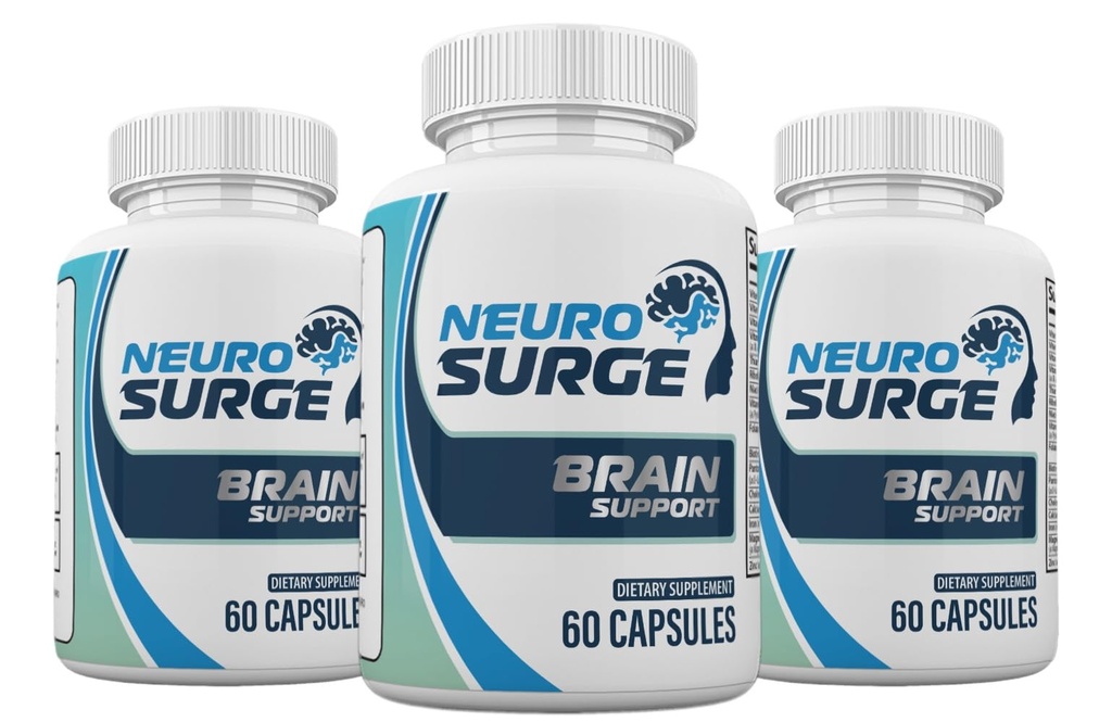 (3 Pack) Neuro Surge Brain and Memory Support Supplement, Neuro Surge Pills Premium Formula, 180 Capsules